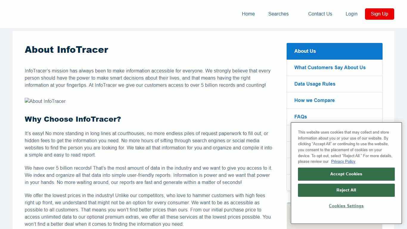 About Us - InfoTracer.com